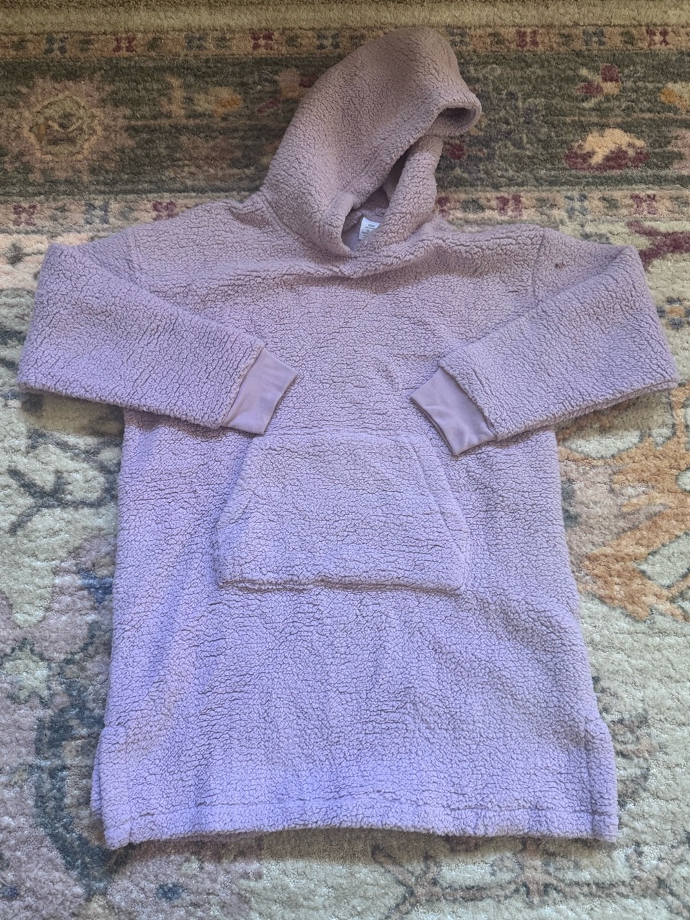 Cozy Lavender Sherpa Hooded Pullover